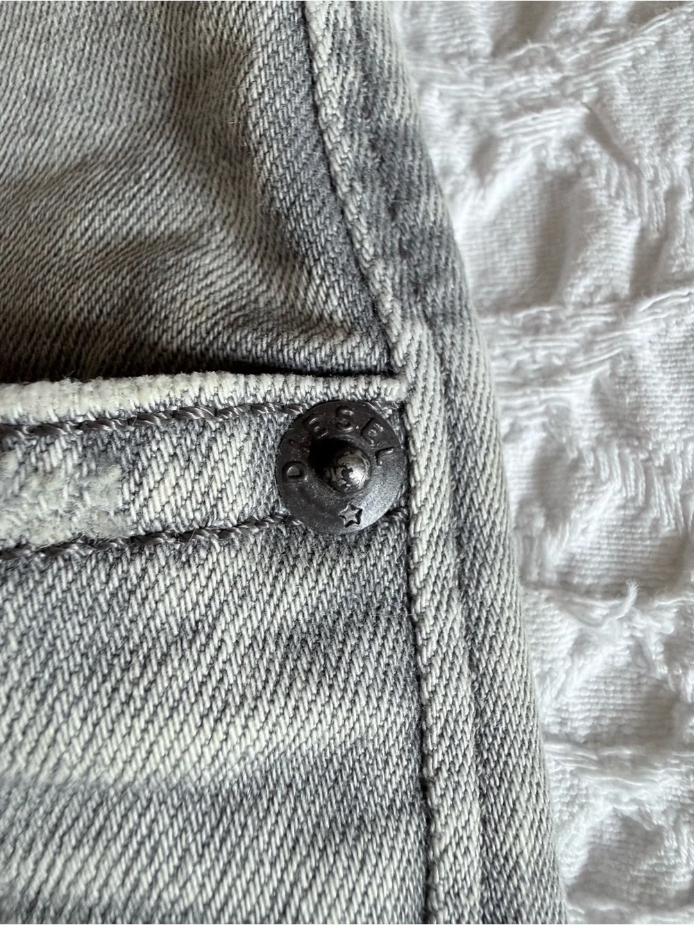 Diesel Buster Slim Tapered Jeans R99J6 Grey Stretch Men's W33 L32 NWT